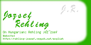 jozsef rehling business card